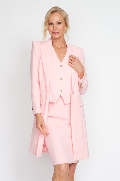 Baby Pink Longline Jacket