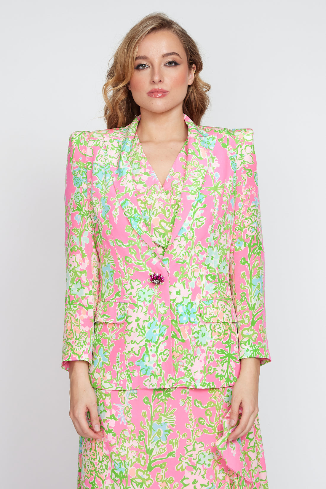 Pink and Green Classic Jacket