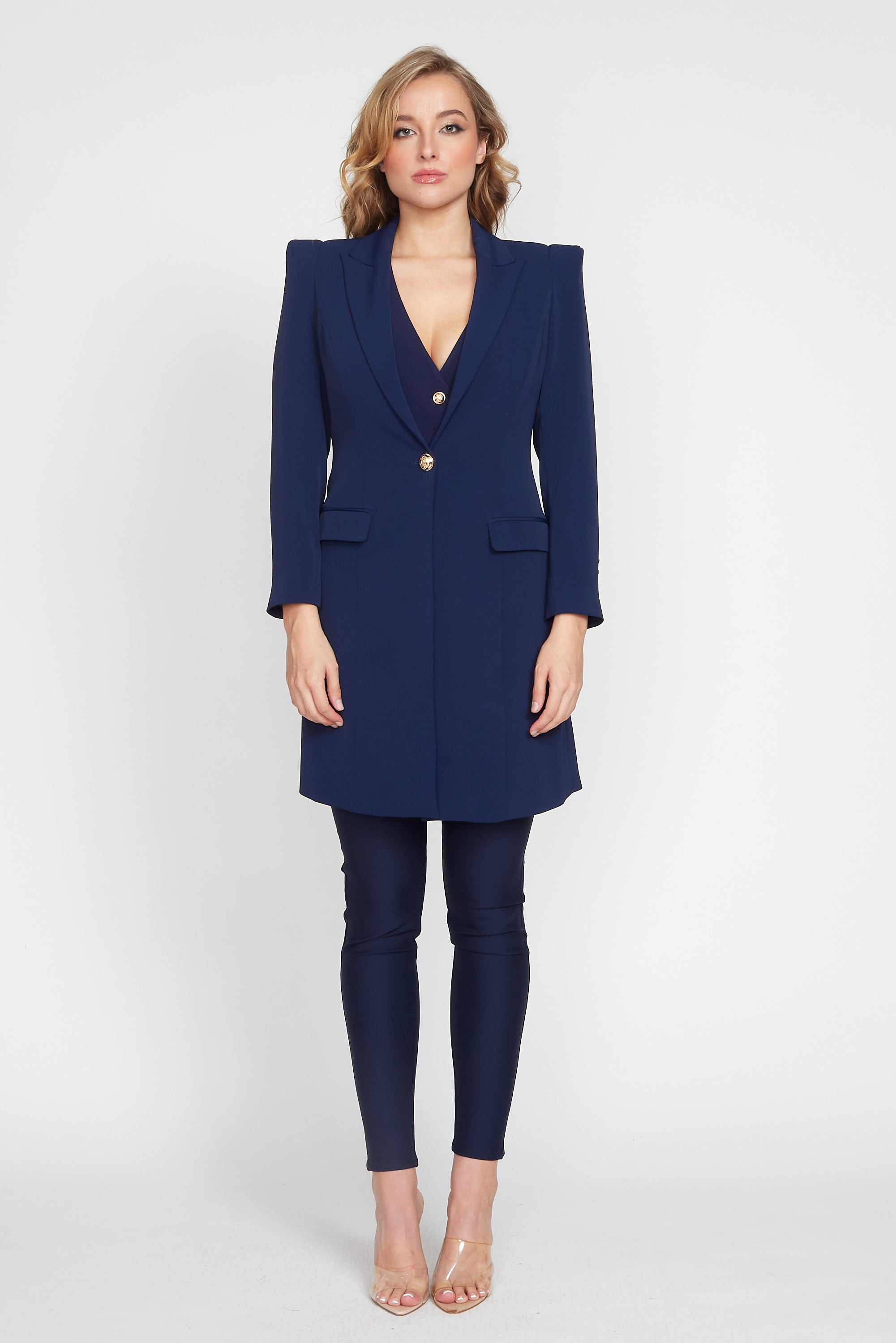 Navy Longline Jacket