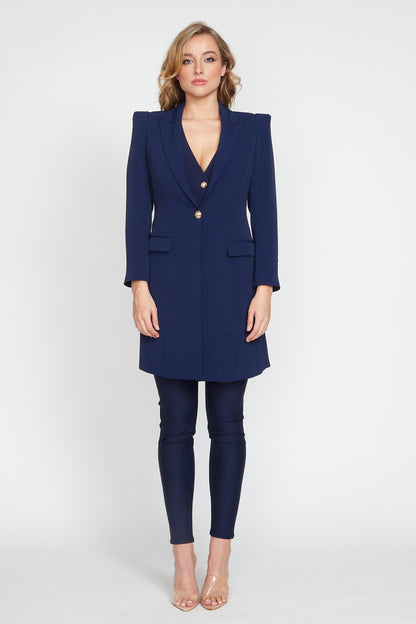 Navy Longline Jacket