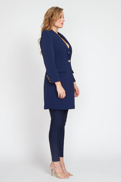 Navy Longline Jacket