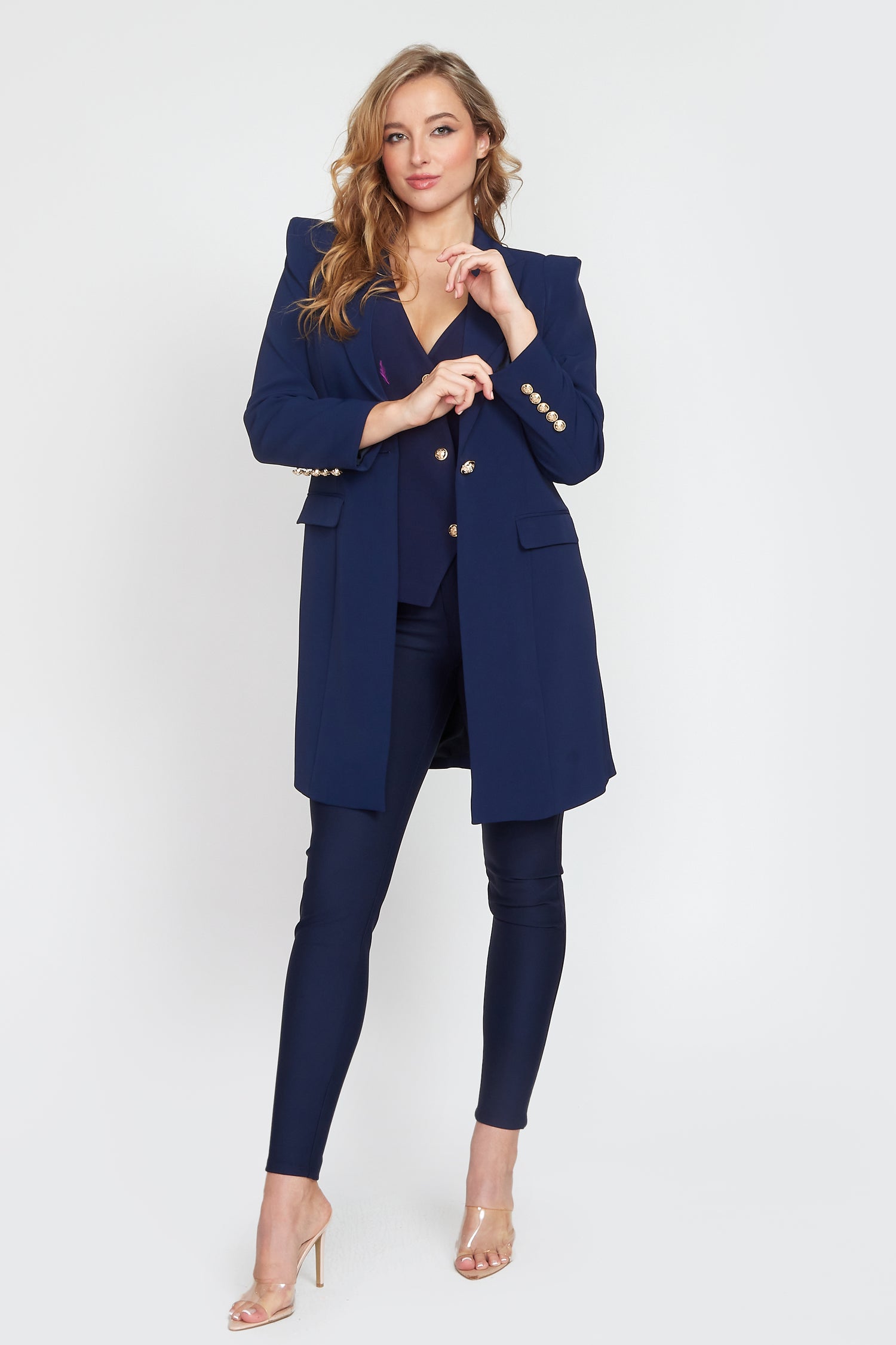 Navy Longline Jacket