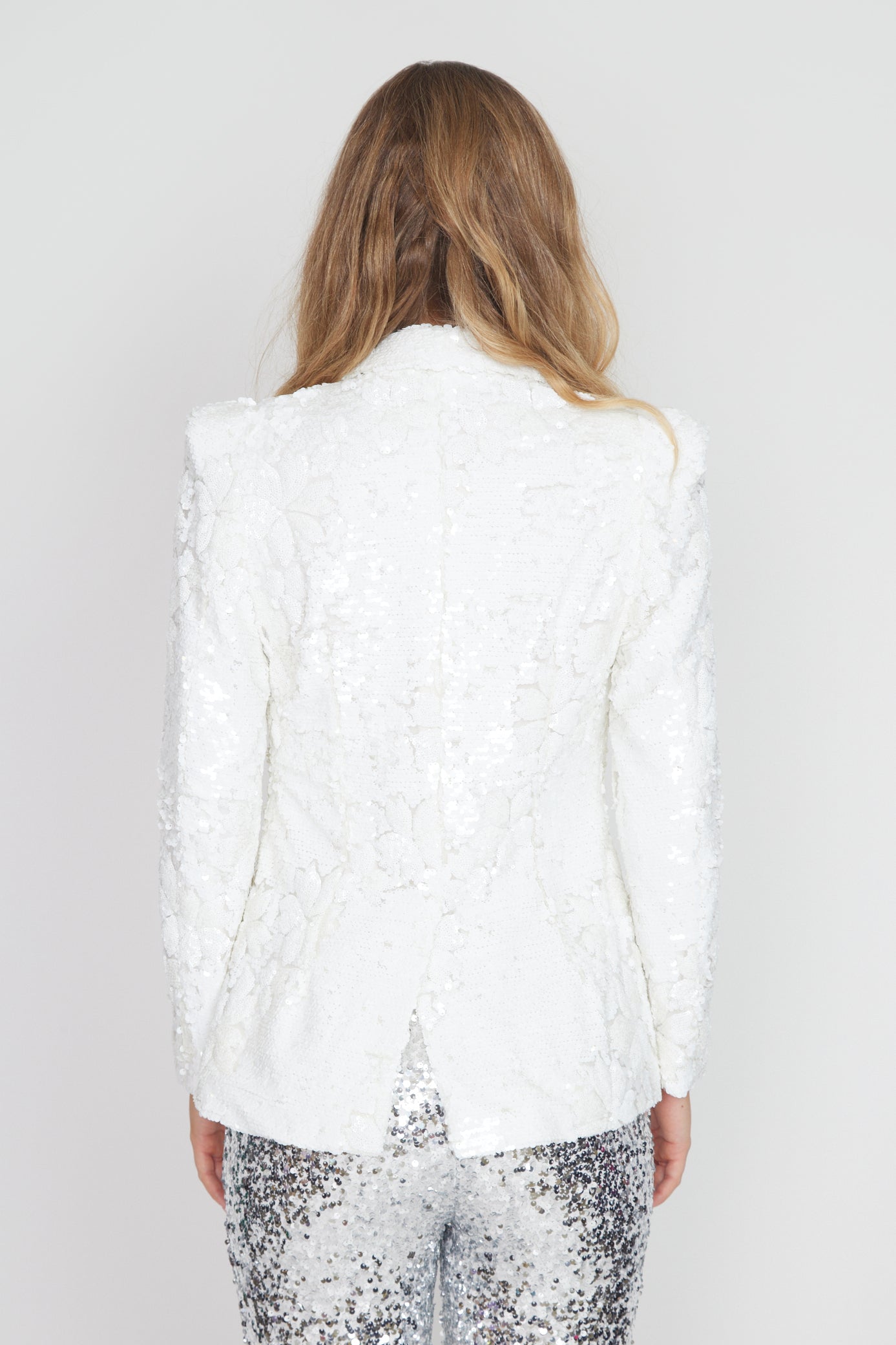 White 3D Sequin Jacket