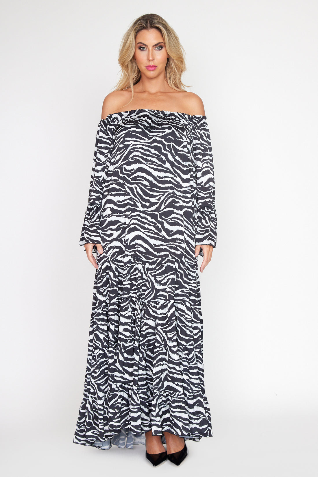 Zebra Rose Gypsy Dress