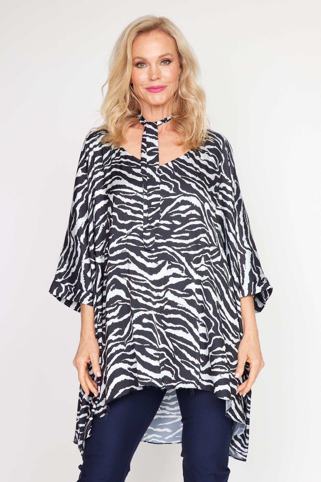 Zebra Rose Holiday Top