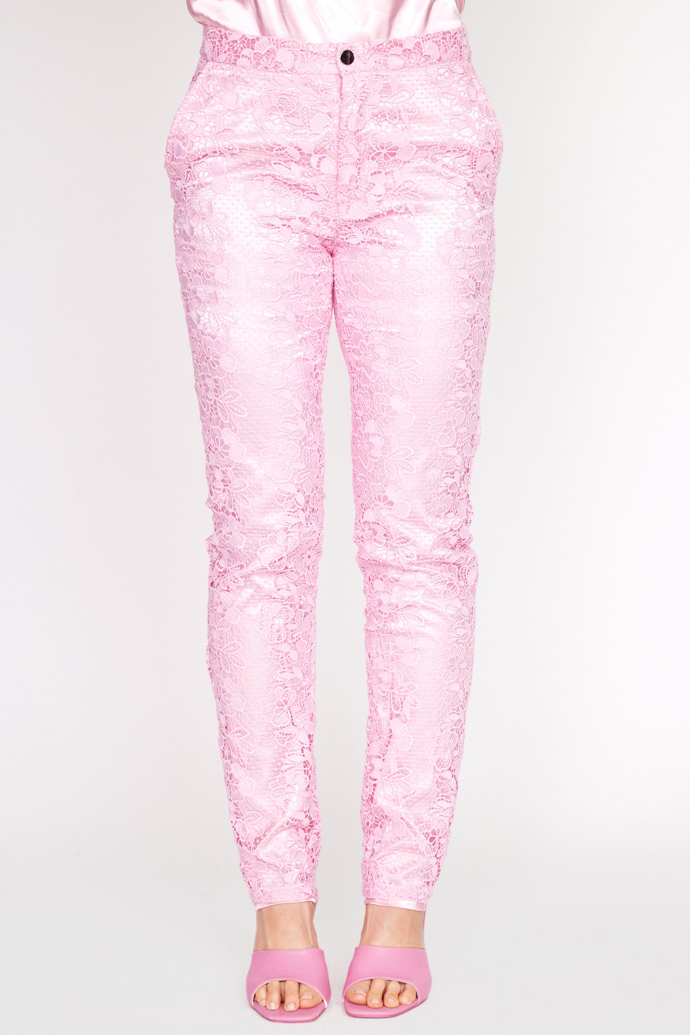 Baby Pink Lace Pant