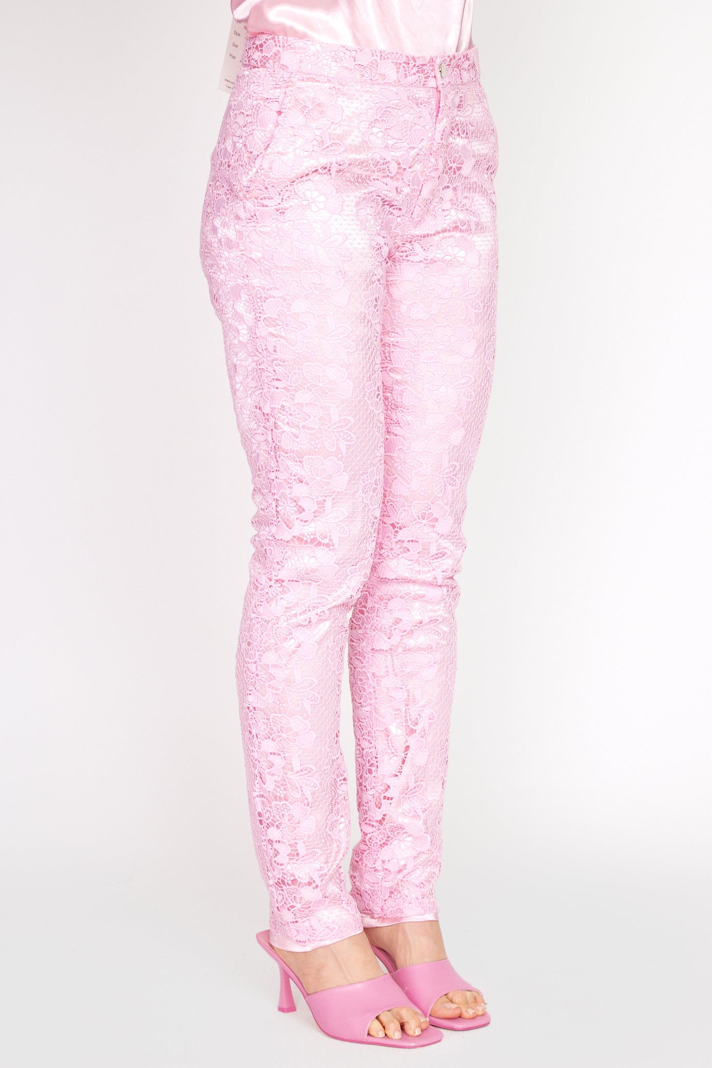 Baby Pink Lace Pant