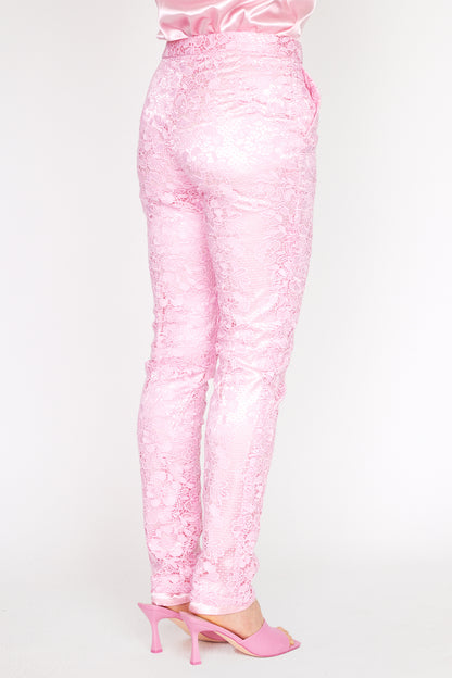 Baby Pink Lace Pant