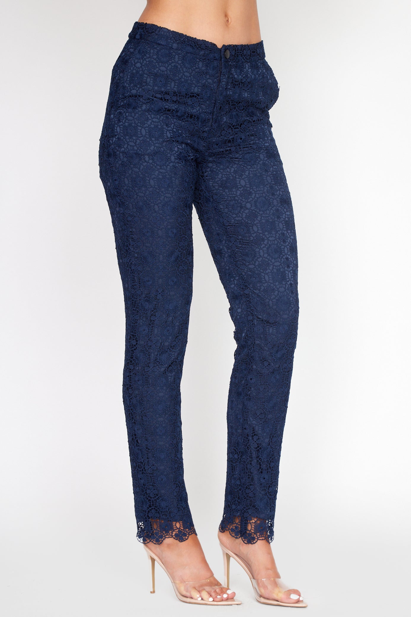 Navy Lace Pant