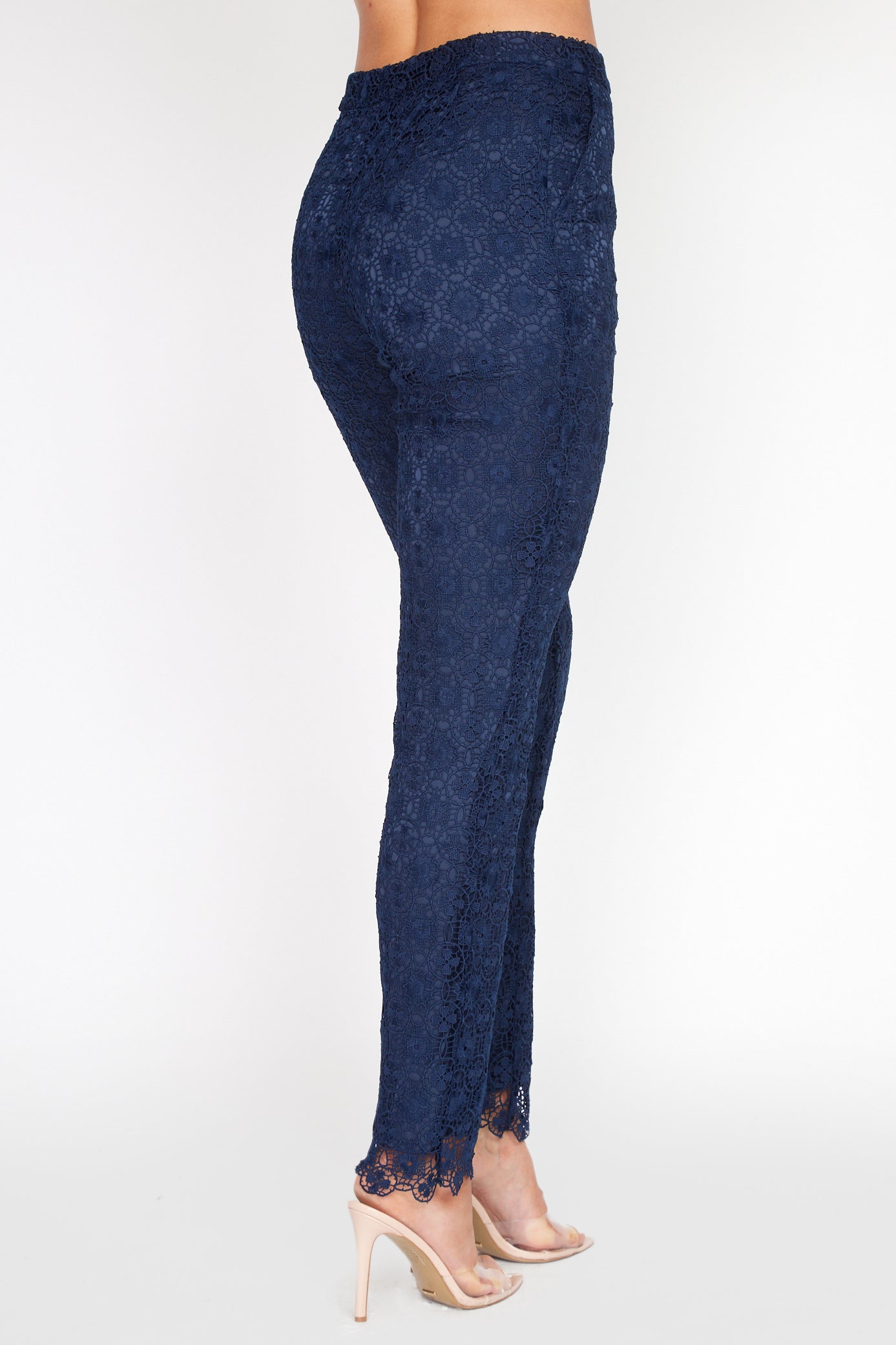 Navy Lace Pant