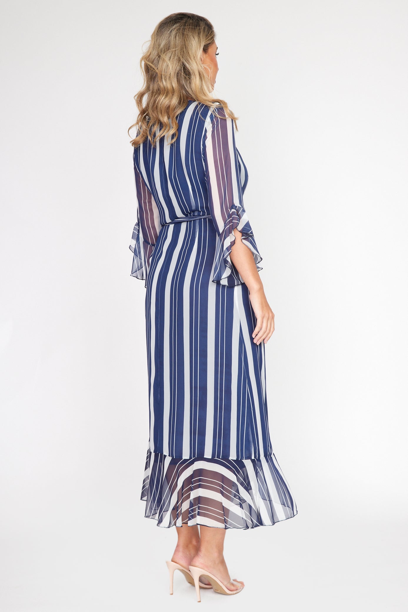 Nautical Stripe Wrap Dress