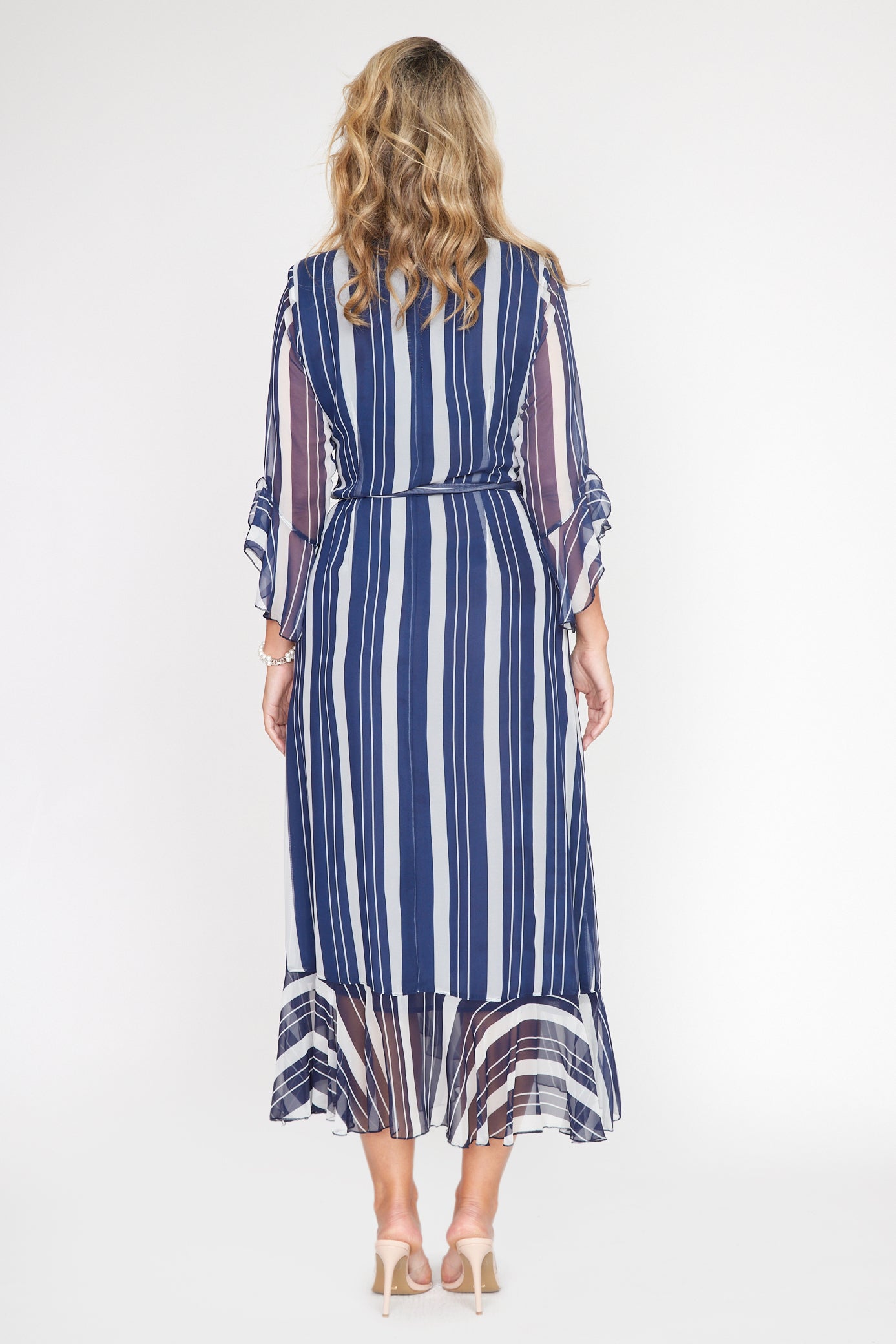 Nautical Stripe Wrap Dress