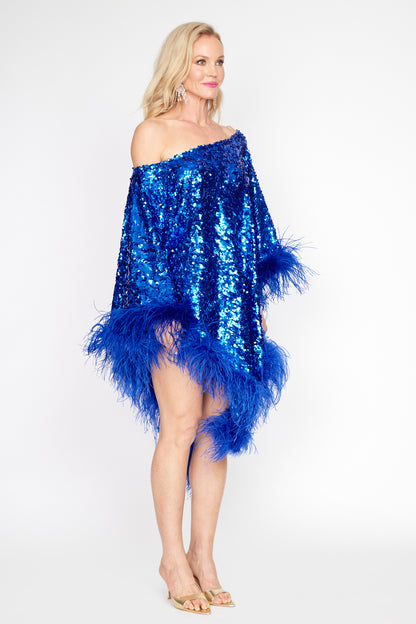 Royale Sequin Angel Wing Poncho