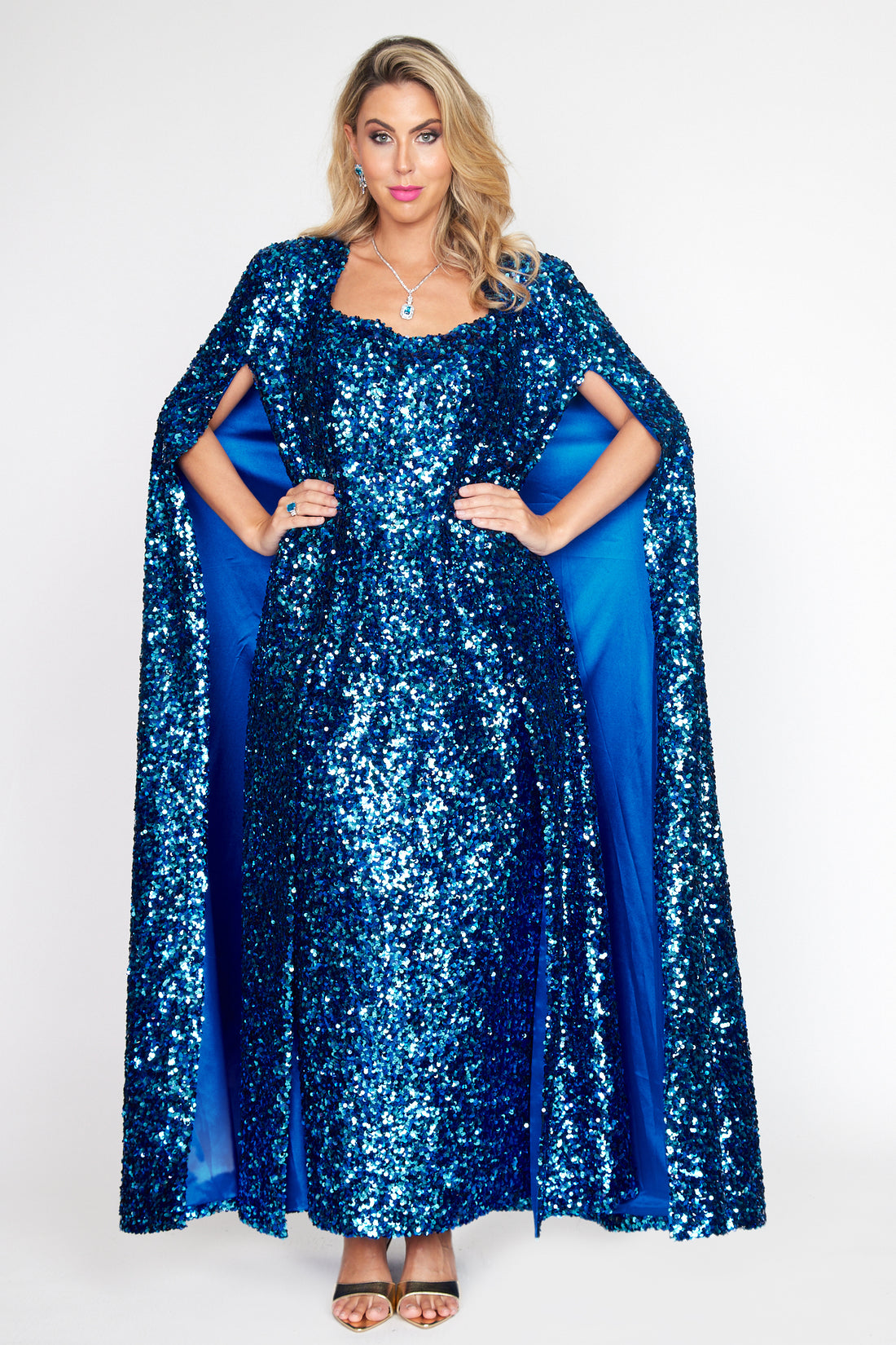 Royale Sequin Gala Cape