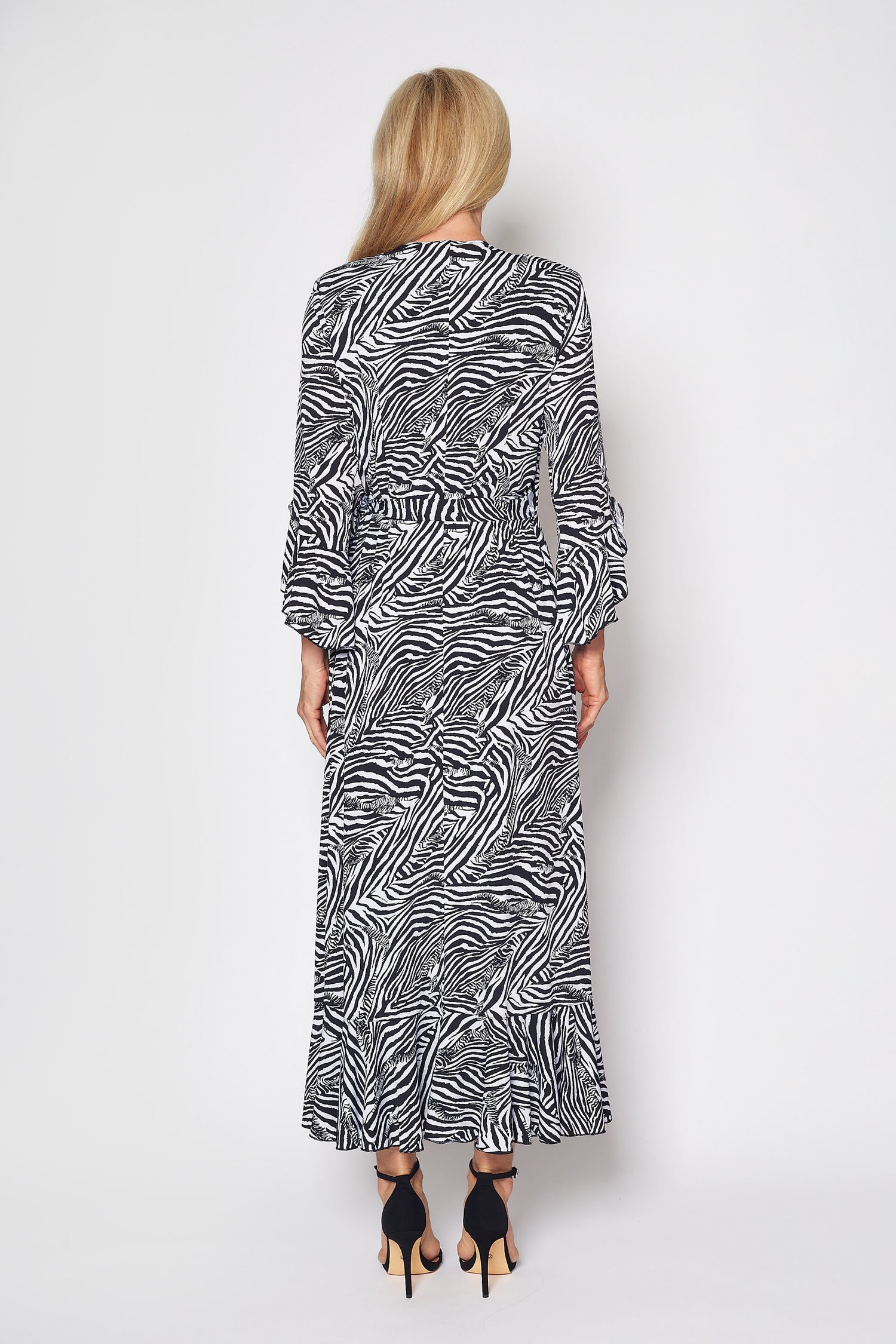 Jersey Wrap Dress (Zebra Print)