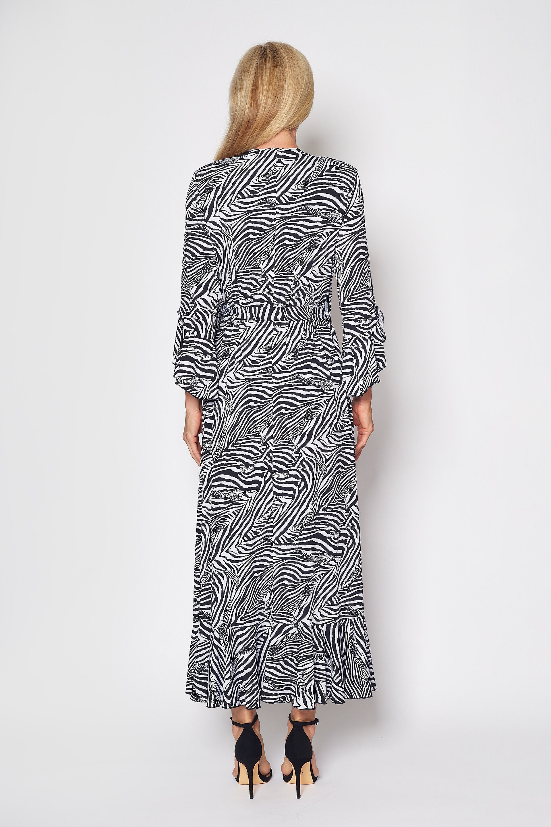 Jersey Wrap Dress (Zebra Print)