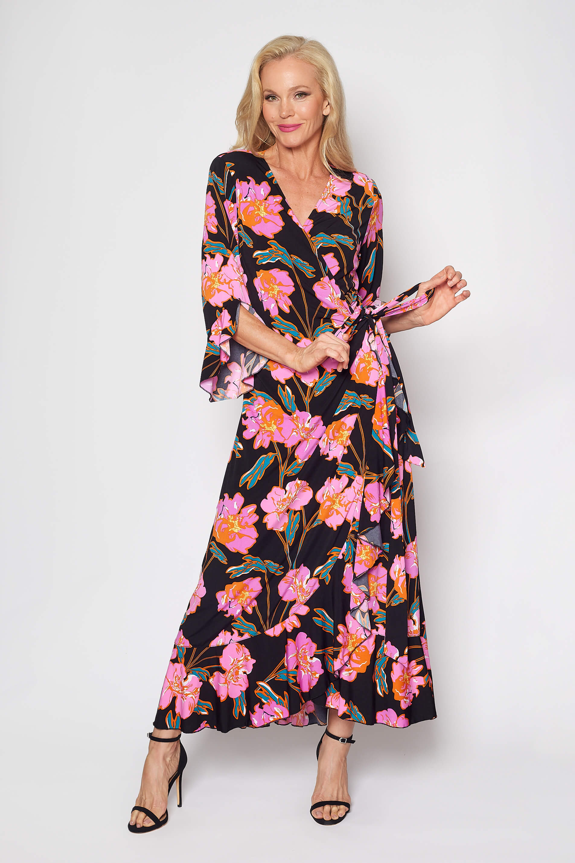 Jersey Wrap Dress (Pink Orchard)
