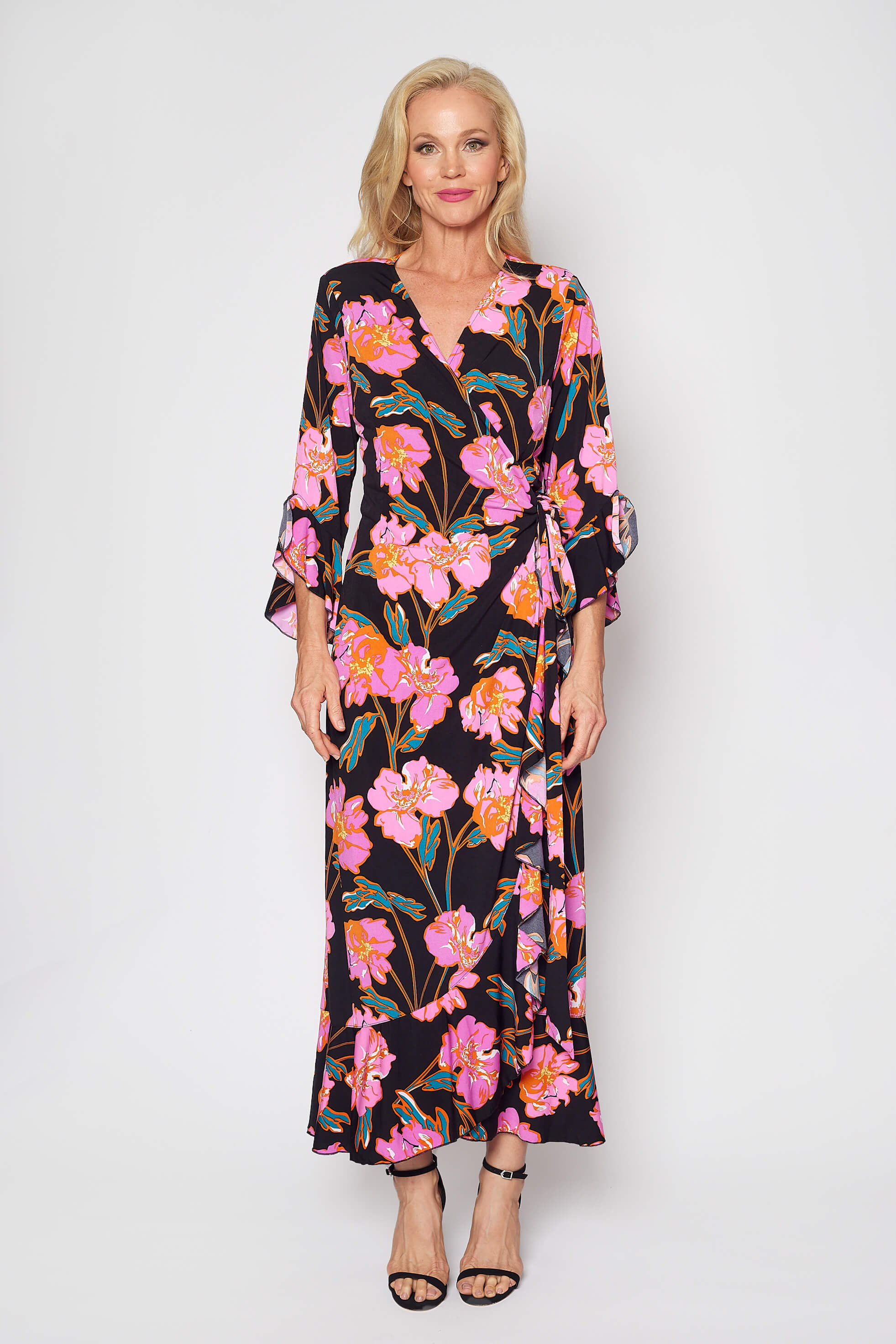 Jersey Wrap Dress (Pink Orchard)