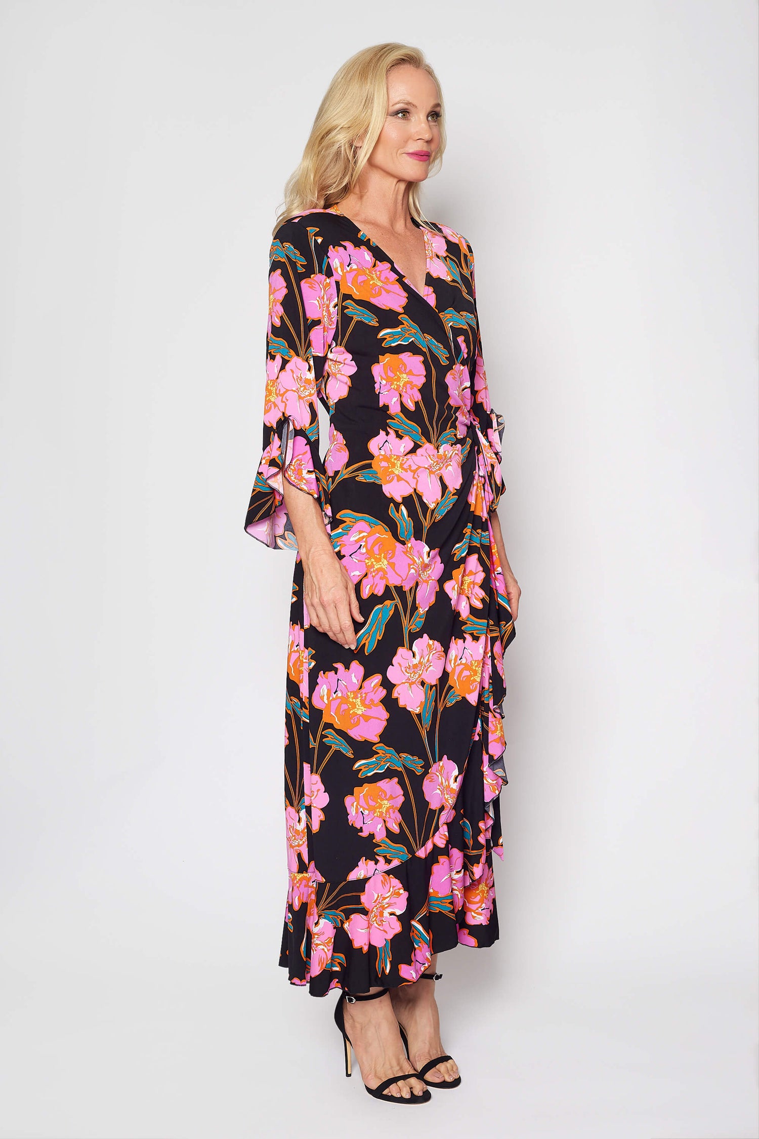 Jersey Wrap Dress (Pink Orchard)