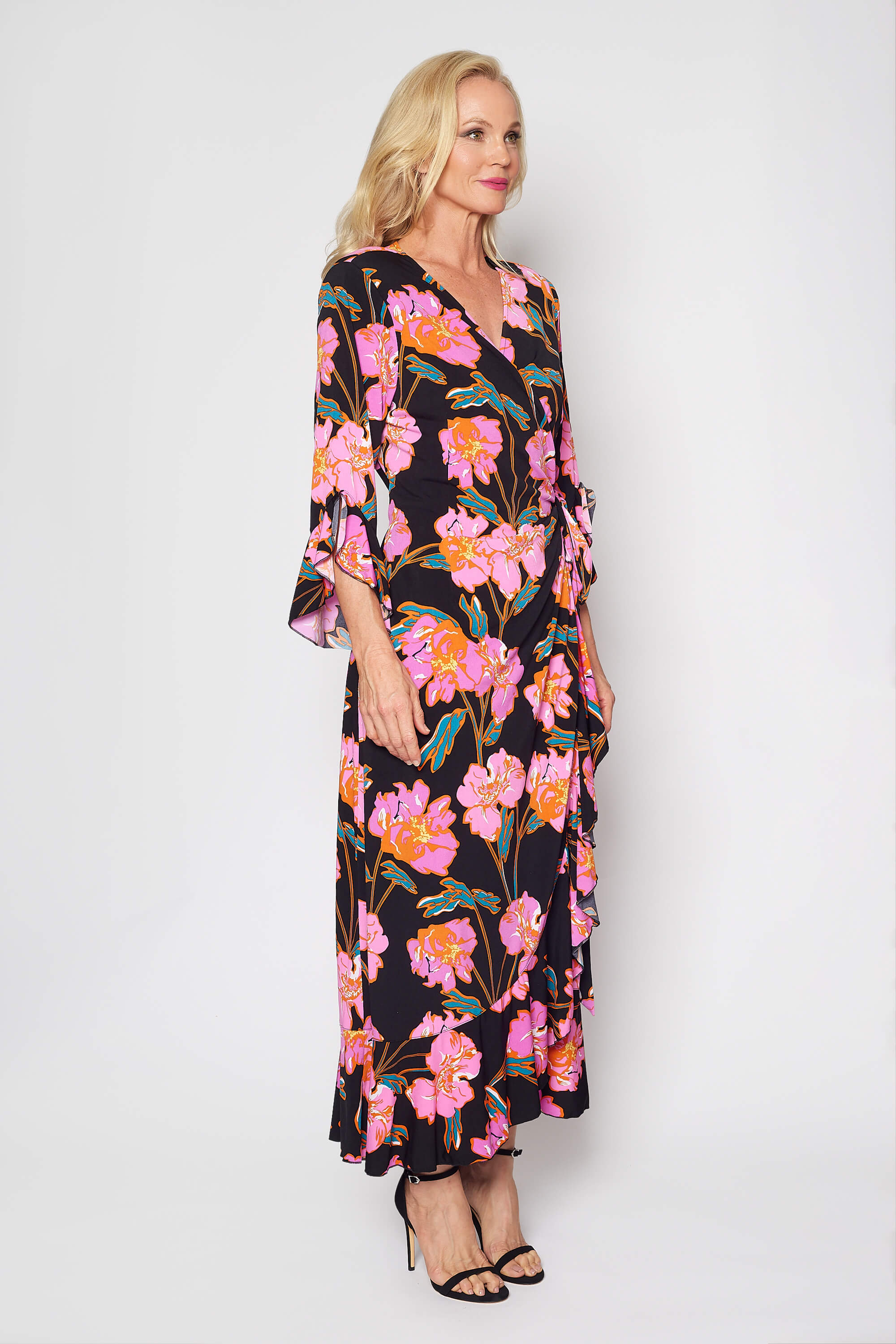 Jersey Wrap Dress (Pink Orchard)