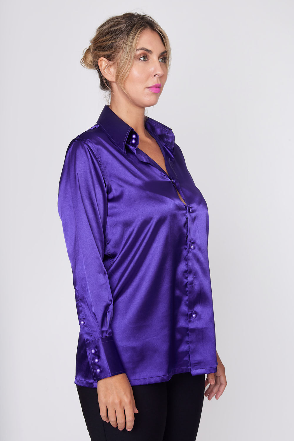 Purple Satin Shirt