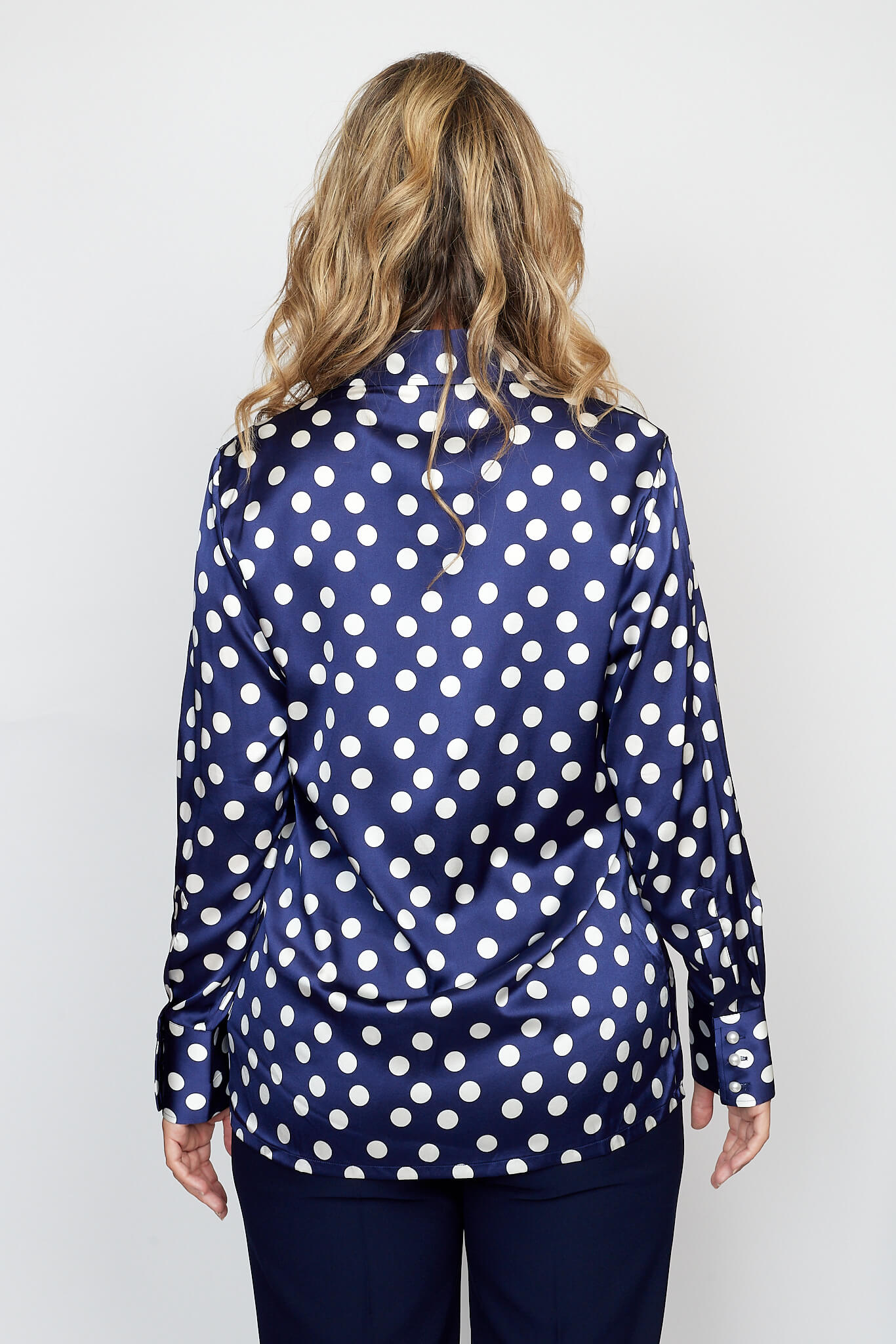 Navy and White Spot Classic Shirt