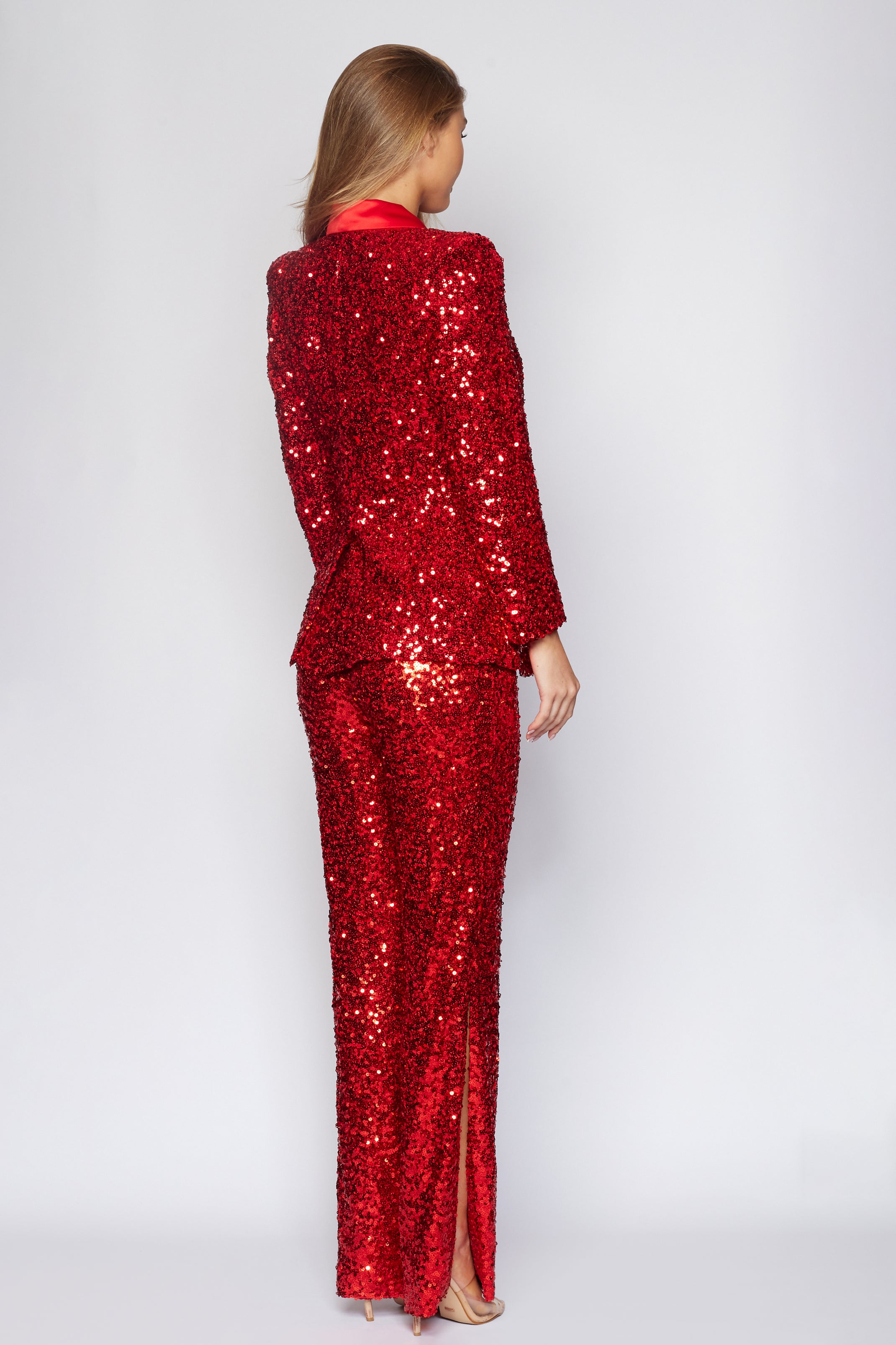 Red Sequin Tux Jacket