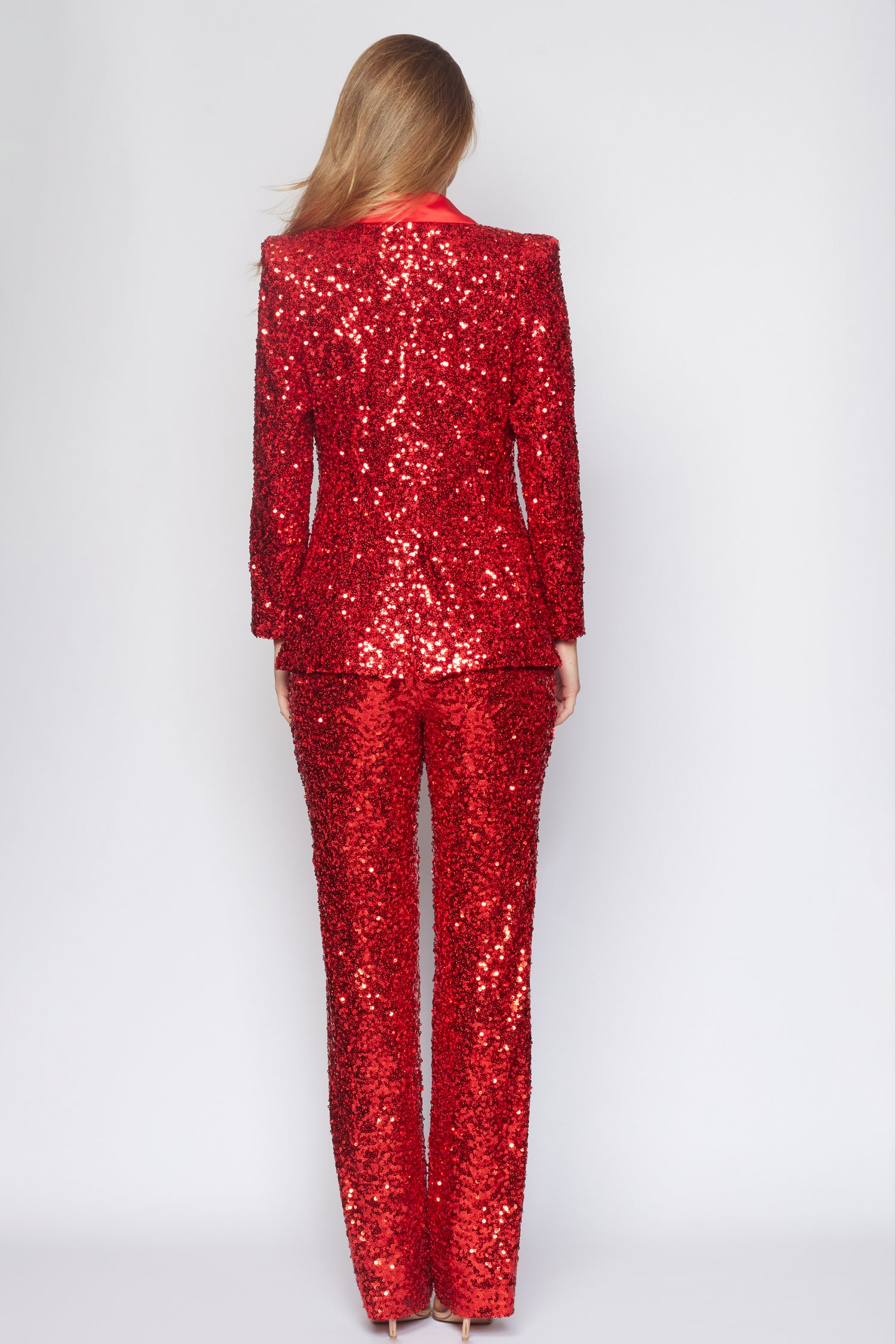 Red Sequin Tux Jacket