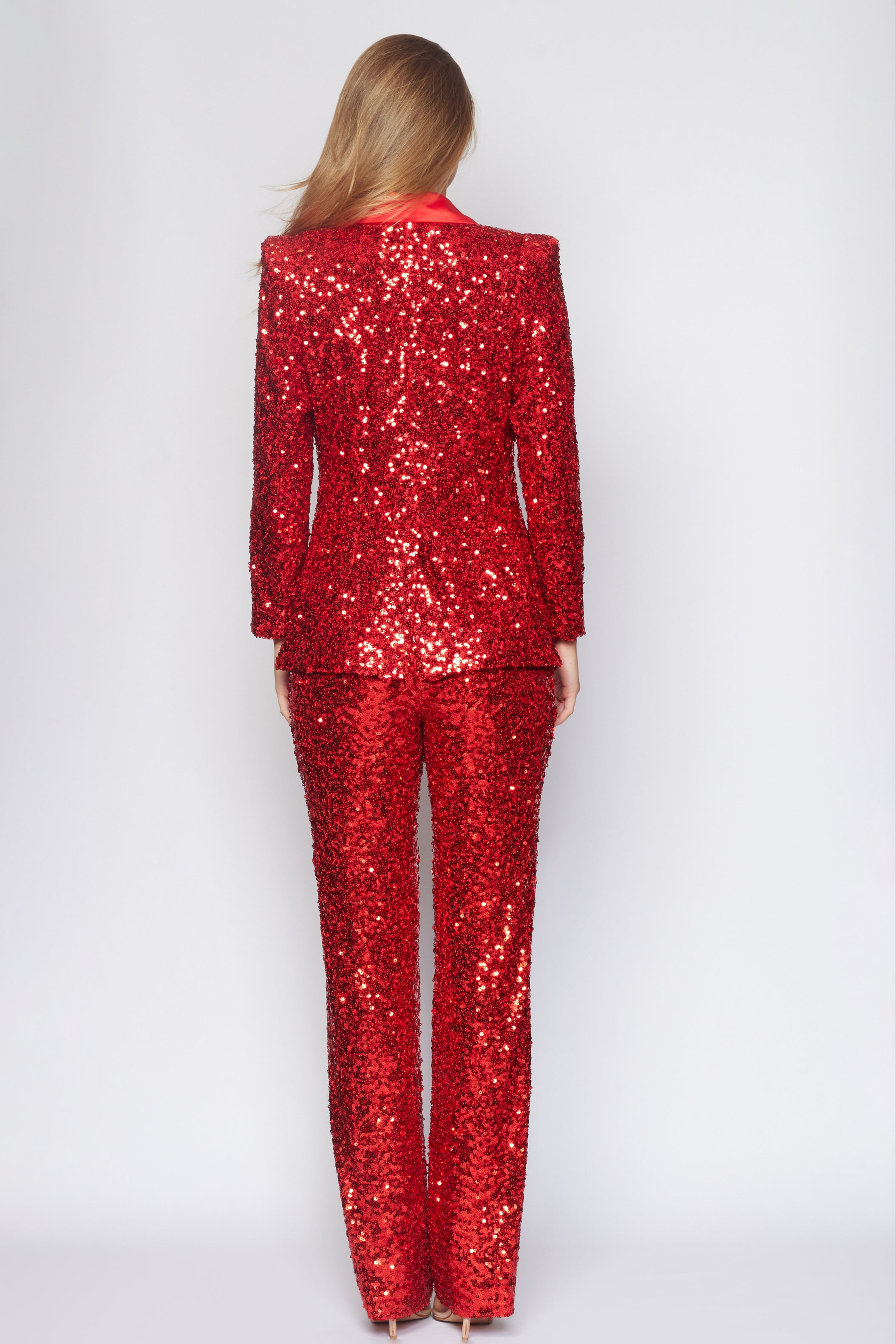 Red Sequin Tux Jacket