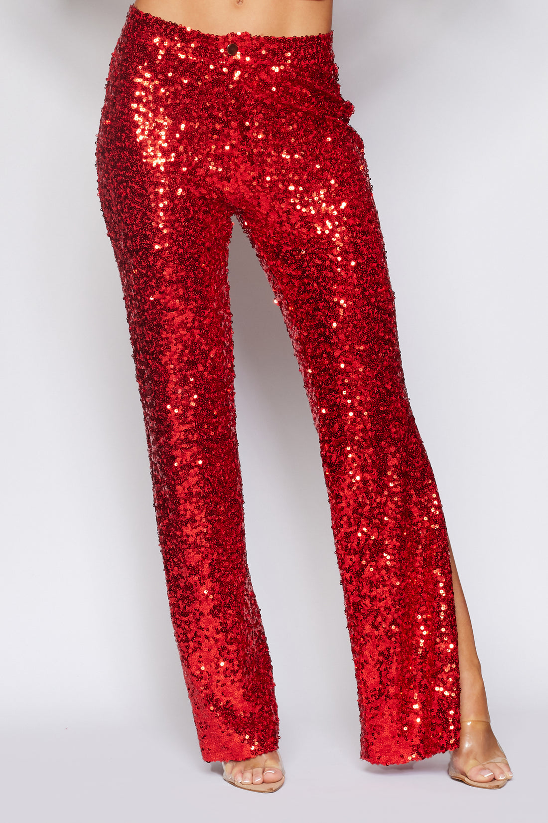 Red Sequin Tux Pant