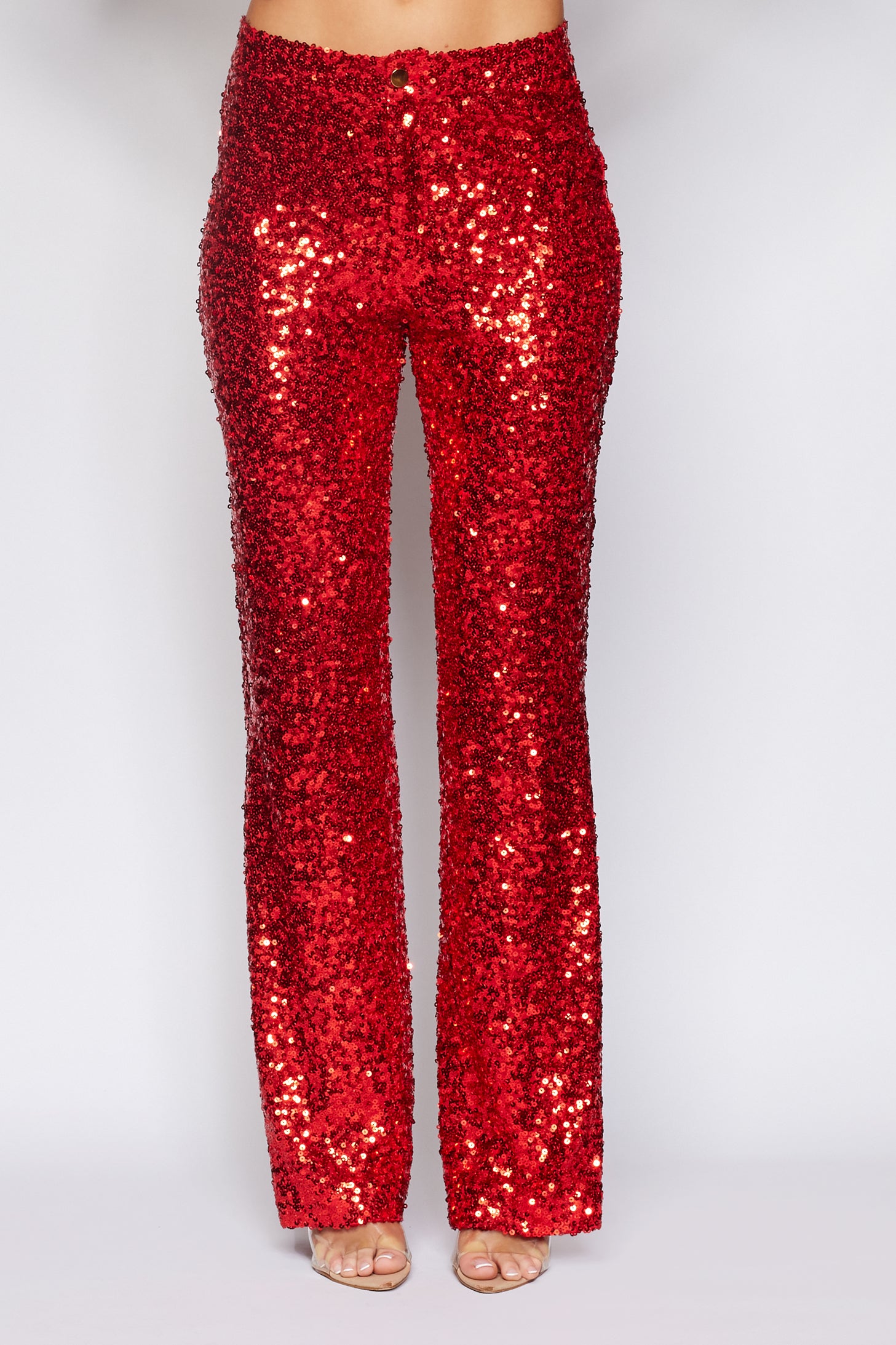 Red Sequin Tux Pant