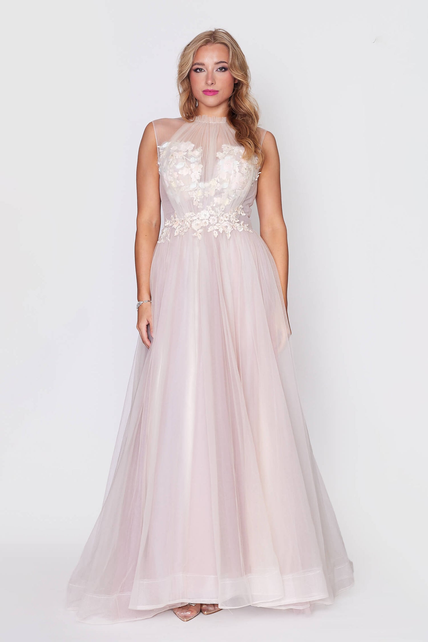 Champagne Nude Cocktail Gown