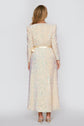 Gelato Cream Velvet Sequin Wrap dress