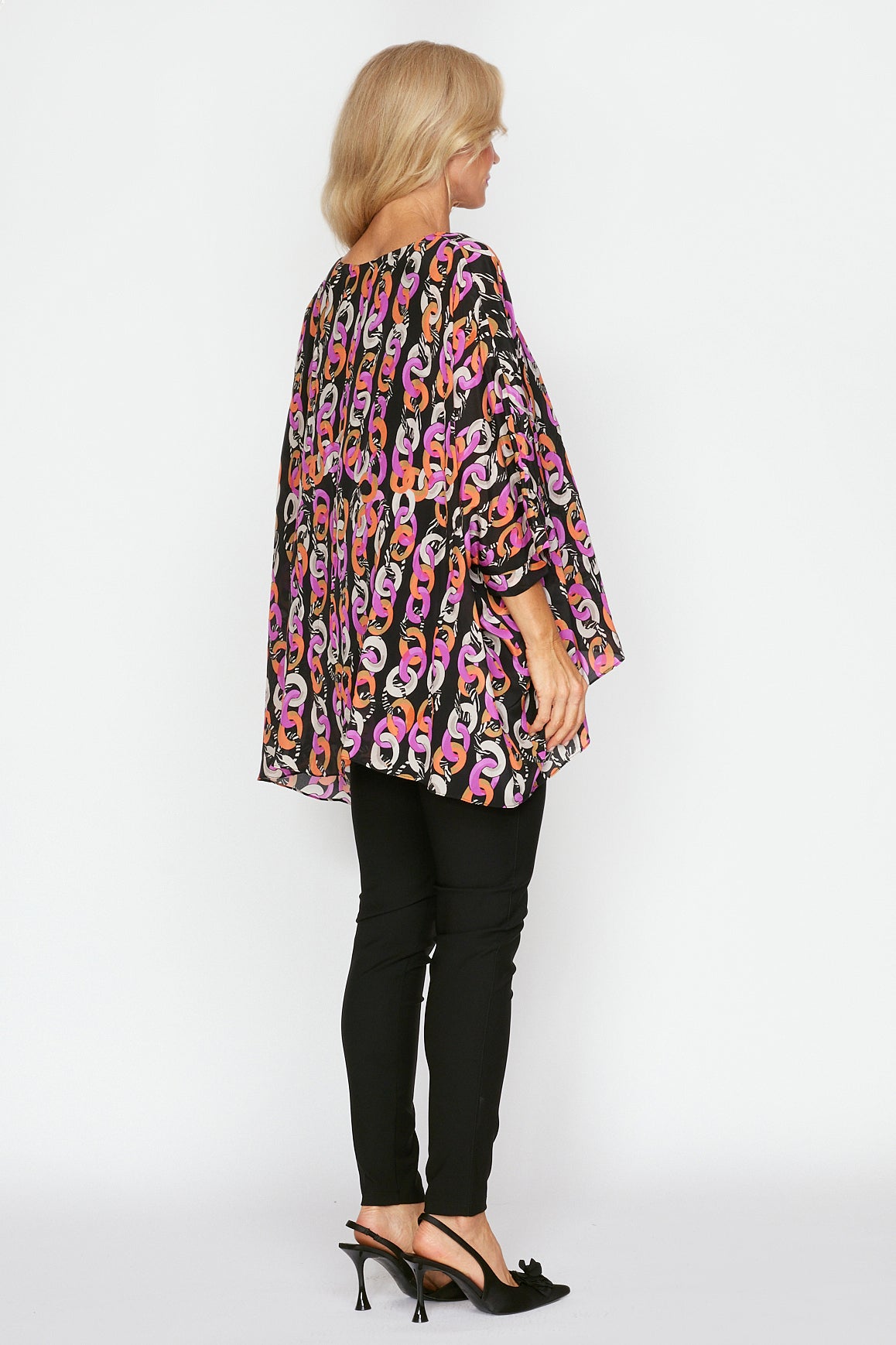 Chain Link Print Holiday Top