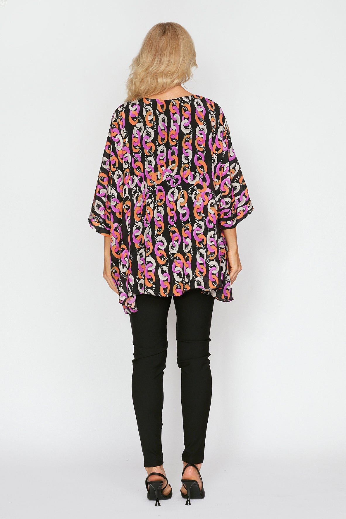 Chain Link Print Holiday Top