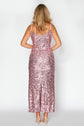 Pink Sequin Slip Dress