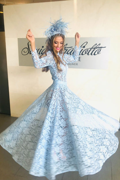 Signature Circle Lace Skirt and Signature Fitted Lace Body Top