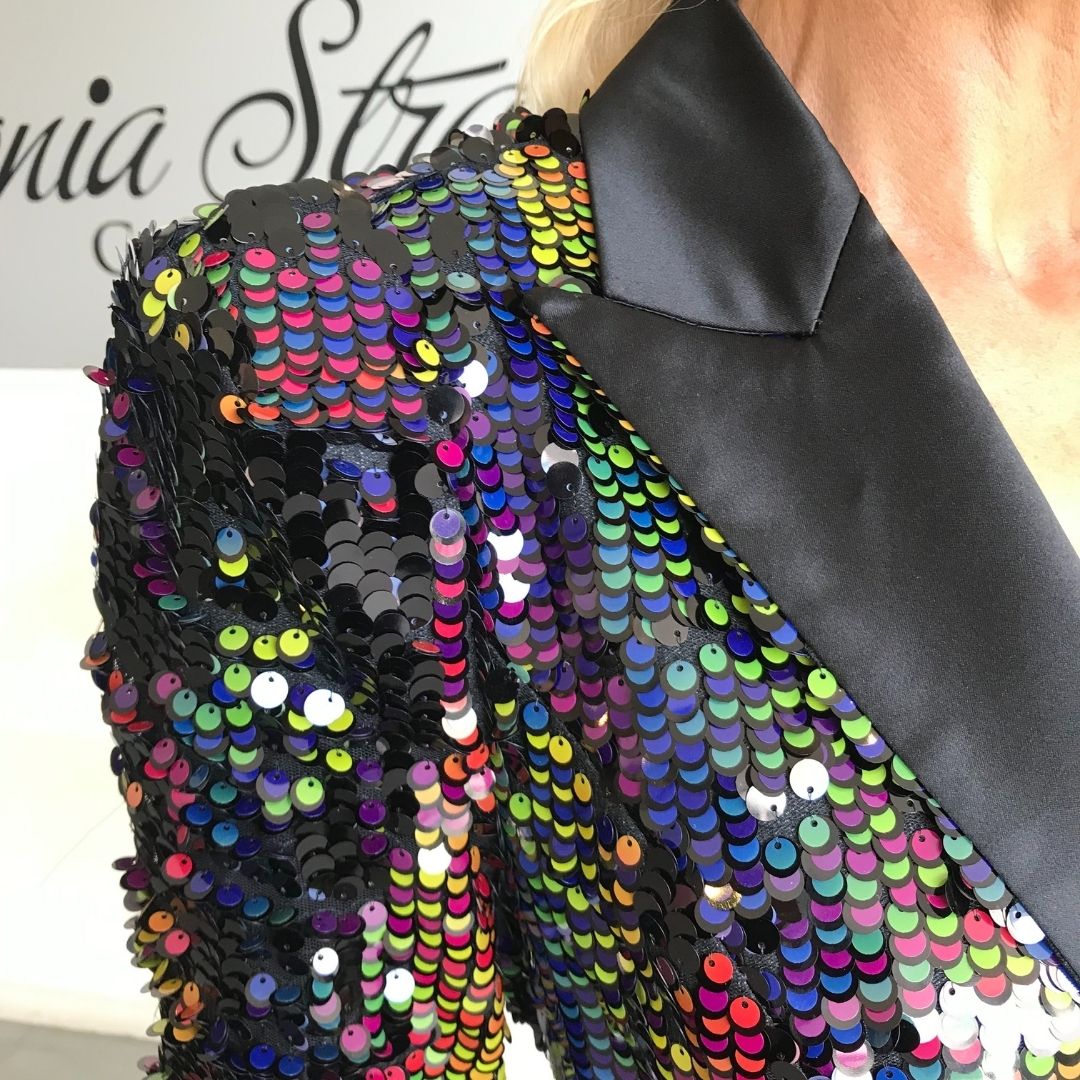 Sequin jacket outlet rainbow