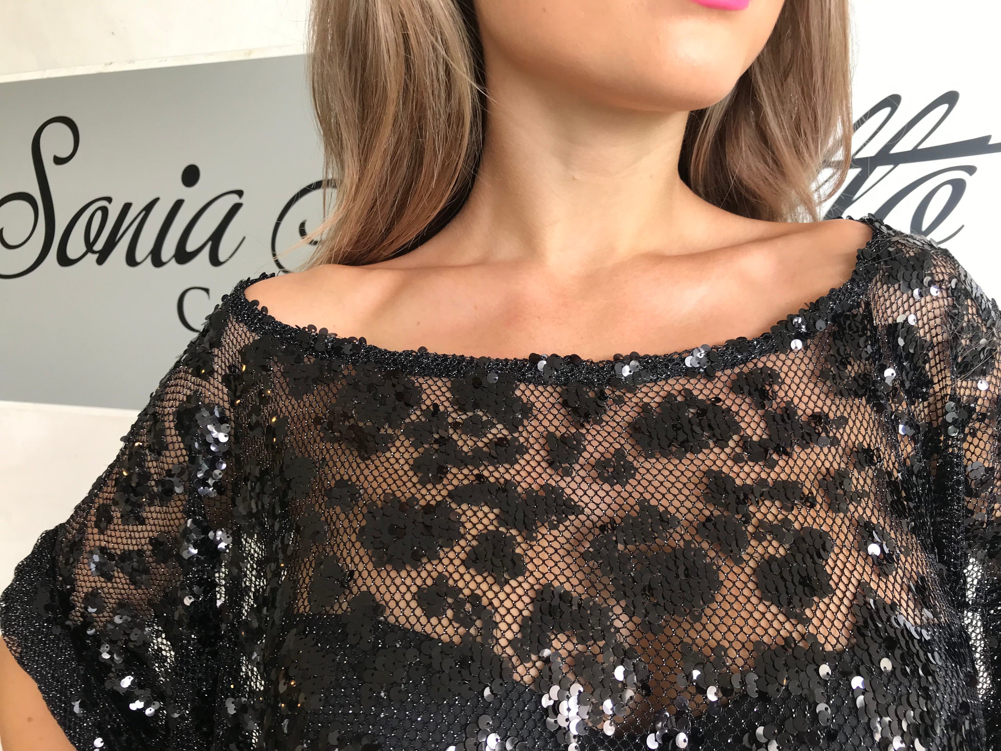 Iconic Black Lace Poncho